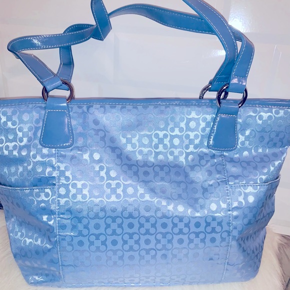 Kim Roger blue shoulder handbag - Picture 2 of 3